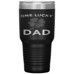 One Lucky Dad - St Patricks Day Retro Father Gift Tumbler Tumblers dad, family- Nichefamily.com