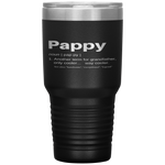 Pappy Gifts Grandpa Fathers Day Definition Birthday Tumbler Tumblers dad, family- Nichefamily.com