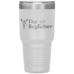 The Dogfather Boston Terrier Dog Dad Father's Day Tumbler Tumblers dad, family- Nichefamily.com