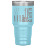 Mens Best Grandpa Ever USA Flag Guitarist Guitar Lovers Gifts Tumbler Tumblers dad, family- Nichefamily.com