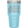 Boots Or Bows Grandpa Gender Reveal Baby Shower Announcement Tumbler Tumblers dad, family- Nichefamily.com