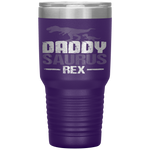 Daddysaurus Rex Father's Day Dinosaur Daddy Funny Tumbler Tumblers dad, family- Nichefamily.com