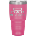 Funny Father's Day - Dad of 2 Boys Gift Idea Tumbler Tumblers dad, family- Nichefamily.com