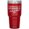 Promoted to Grandpa Again Dad Pregnancy Announcement Funny Tumbler Tumblers dad, family- Nichefamily.com