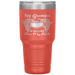 My Grandpa Is Guardian Angel He Watches Over Back Tumbler Tumblers dad, family- Nichefamily.com