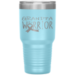 Childhood cancer awareness Grandpa of a warrior Tumbler Tumblers dad, family- Nichefamily.com