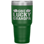 One Lucky Grandpa Clover Men St Patricks Day Grandfather Tumbler Tumblers dad, family- Nichefamily.com