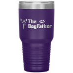 The Dogfather Boston Terrier Dog Dad Father's Day Tumbler Tumblers dad, family- Nichefamily.com