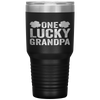 One Lucky Grandpa Clover Men St Patricks Day Grandfather Tumbler Tumblers dad, family- Nichefamily.com