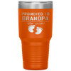 Vintage Promoted to Grandpa 2020 Soon to be Papa Baby Feet Tumbler Tumblers dad, family- Nichefamily.com