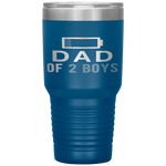 Funny Father's Day - Dad of 2 Boys Gift Idea Tumbler Tumblers dad, family- Nichefamily.com