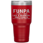 Funpa Funny Grandpa cool grandfather papa gift Tumbler Tumblers dad, family- Nichefamily.com