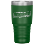 Autistic Autism Awareness Warrior Grandpa Papa Tumbler Tumblers dad, family- Nichefamily.com