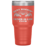 Best Buckin' Father in law Ever Deer Hunting bucking Funny Tumbler Tumblers dad, family- Nichefamily.com