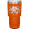 Vintage Reel Cool GRANDPA Fish Fishing Father's Day Gift Tumbler Tumblers dad, family- Nichefamily.com