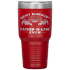 Best Buckin' Father in law Ever Deer Hunting bucking Funny Tumbler Tumblers dad, family- Nichefamily.com