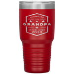 Promoted to Grandpa 2020 Established 2020 Tumbler Tumblers dad, family- Nichefamily.com