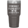 Double Blessed Grandpa Of Twins Grandfather Gift Tumbler Tumblers dad, family- Nichefamily.com