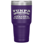 Funpa Fathers Day Men Gift Fun Grandpa Birthday Tumbler Tumblers dad, family- Nichefamily.com