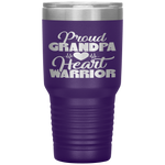 Proud Grandpa Of A Heart Warrior CHD Awareness Gift Tumbler Tumblers dad, family- Nichefamily.com