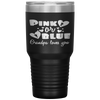 Gender Reveal  Pink Or Blue Grandpa, Pa, Loves You Tumbler Tumblers dad, family- Nichefamily.com