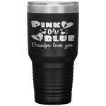 Gender Reveal  Pink Or Blue Grandpa, Pa, Loves You Tumbler Tumblers dad, family- Nichefamily.com