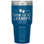 Soon To Be Grandpa Est 2020 Foot Print Family Pregnancy Gift Tumbler Tumblers dad, family- Nichefamily.com