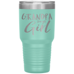 Grandpa Says Girl Gender Reveal Announcement Party Tumbler Tumblers dad, family- Nichefamily.com