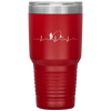 Father's Day Fishing Gift Heartbeat Fisherman Grandpa Tumbler Tumblers dad, family- Nichefamily.com