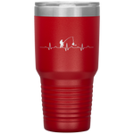 Father's Day Fishing Gift Heartbeat Fisherman Grandpa Tumbler Tumblers dad, family- Nichefamily.com