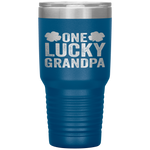 One Lucky Grandpa Clover Men St Patricks Day Grandfather Tumbler Tumblers dad, family- Nichefamily.com