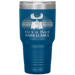 Vintage He's A Bad Papa Llama Funny Father's Day Tumbler Tumblers dad, family- Nichefamily.com