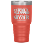 Grill Master Barbecue BBQ Smoker Grillin Dad Grandpa Gifts Tumbler Tumblers dad, family- Nichefamily.com