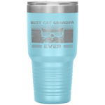 Mens Best Cat Grandpa Ever Retro Vintage Cat Grandpa Gifts Tumbler Tumblers dad, family- Nichefamily.com