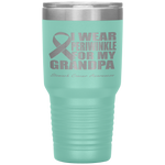 I Wear Periwinkle For My Grandpa Stomach Cancer Awareness Tumbler Tumblers dad, family- Nichefamily.com