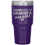 Promoted to Grandpa Again Dad Pregnancy Announcement Funny Tumbler Tumblers dad, family- Nichefamily.com