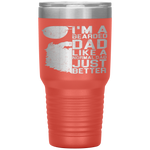 Bearded Dad Funny Beard Humor Father's Day Gift Idea Tumbler Tumblers dad, family- Nichefamily.com