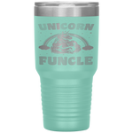 Unicorn Funcle Gift Rainbow Father's Day Tumbler Tumblers dad, family- Nichefamily.com