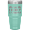 One Lucky Grandpa Clover Men St Patricks Day Grandfather Tumbler Tumblers dad, family- Nichefamily.com