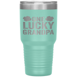 One Lucky Grandpa Clover Men St Patricks Day Grandfather Tumbler Tumblers dad, family- Nichefamily.com