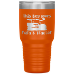 Kids Grandpas Tractor Gift- Just a boy who loves PaPa's Tractor Tumbler Tumblers dad, family- Nichefamily.com