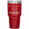 One Lucky Dad - St Patricks Day Retro Father Gift Tumbler Tumblers dad, family- Nichefamily.com