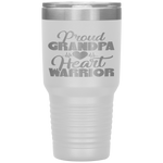 Proud Grandpa Of A Heart Warrior CHD Awareness Gift Tumbler Tumblers dad, family- Nichefamily.com