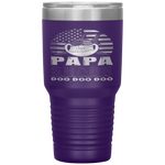 Papa Shark American Flag Fathers Day 4Th Of July Tumbler Tumblers dad, family- Nichefamily.com