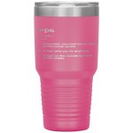 Opa Definition - Father's Day Present Gift Tumbler Tumblers dad, family- Nichefamily.com