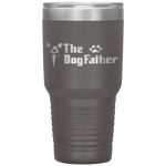 The Dogfather Boston Terrier Dog Dad Father's Day Tumbler Tumblers dad, family- Nichefamily.com