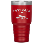 Best Papa By Par Funny Golf Father's Day Grandpa Gift Tumbler Tumblers dad, family- Nichefamily.com