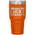 One Lucky Grandpa Clover Men St Patricks Day Grandfather Tumbler Tumblers dad, family- Nichefamily.com