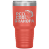 Reel Cool Grandpa Fathers Day Gifts For Fisherman Tumbler Tumblers dad, family- Nichefamily.com