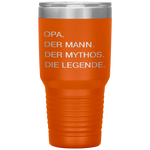 Opa German Grandpa Man Myth Legend  Gift Tumbler Tumblers dad, family- Nichefamily.com